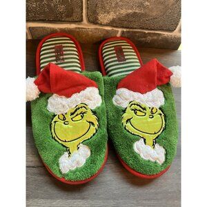 MENS MEDIUM 9-10 **  GRINCH SLIPPERS ** DR SEUSS FAST SHIPPING !!
